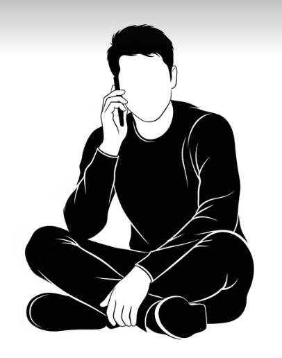 한 남성이 통화하고 있는 모습