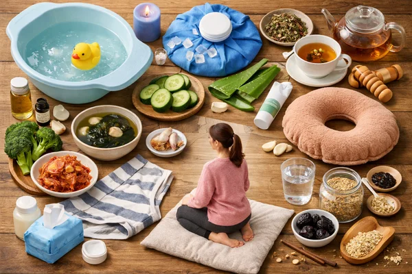 치질 초기 관리 일러스트