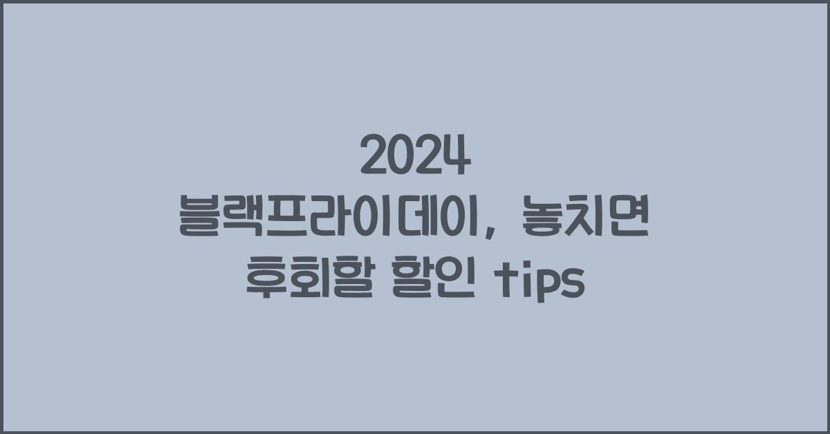 2024 블랙프라이데이