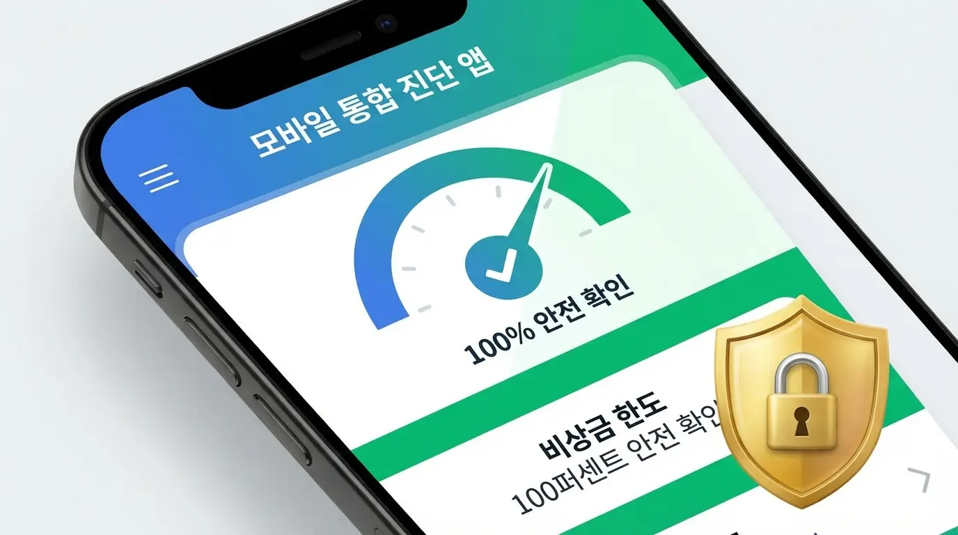 모바일 통합 진단 앱 비상금 한도 100퍼센트 안전 확인