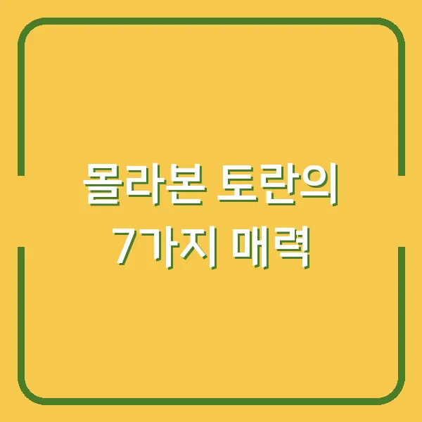 몰라본 토란의 7가지 매력