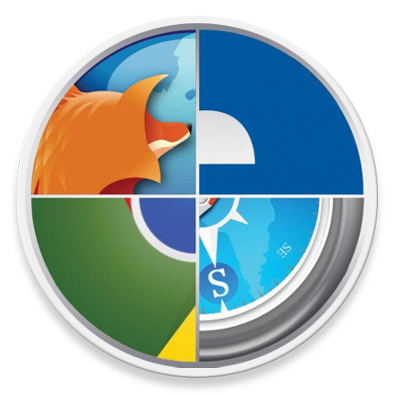 Chrome, Firefox, Edge Browser 로고