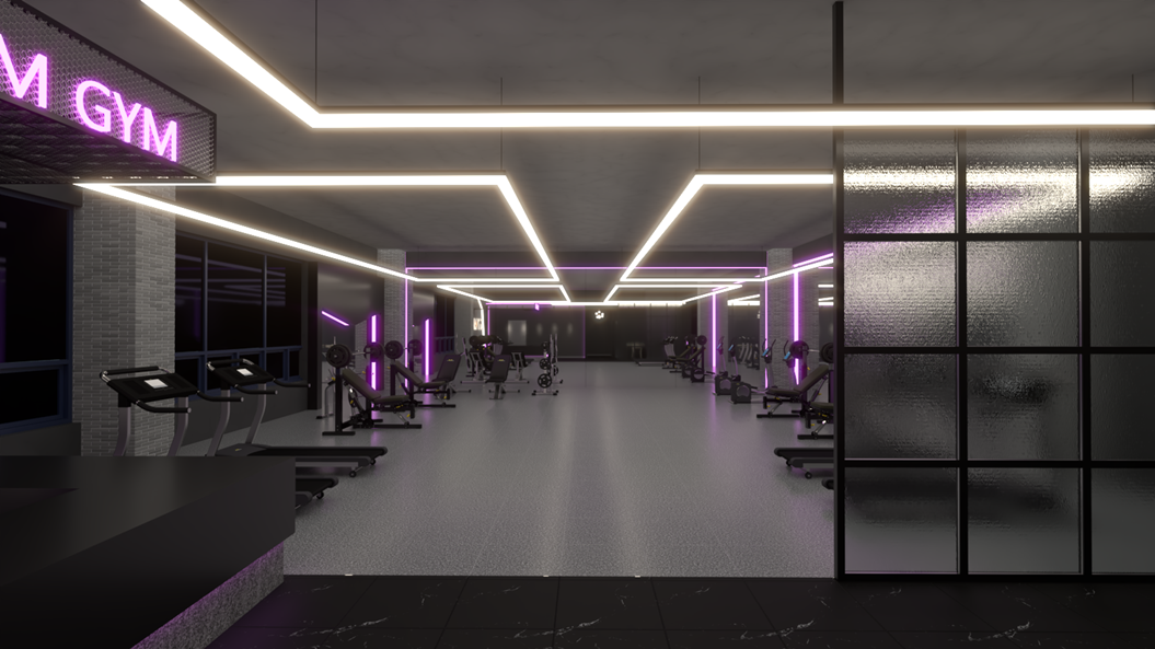 헬스장3d디자인