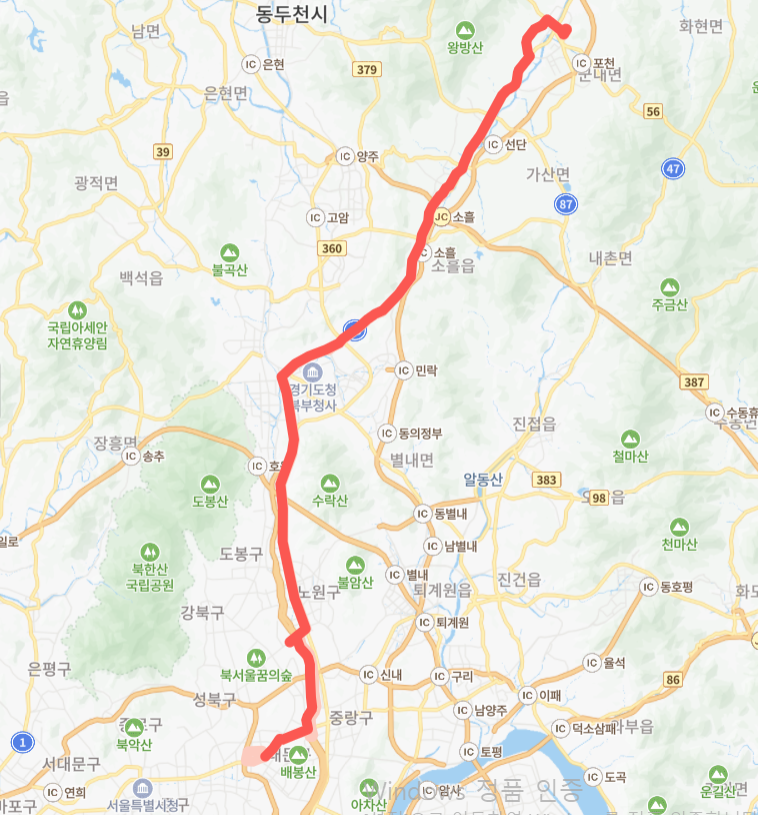 서울-의정부-포천-3200번-버스-노선