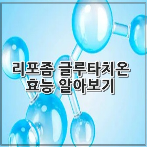 리포좀 글루타치온 효능 알아보기