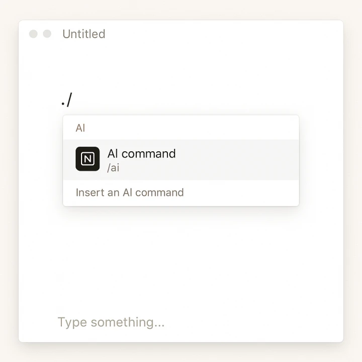 Notion AI ๊ธฐ๋ฅ ์ ํ ํ๋ฉด - ์์ด๋์ด ์์ฑ, ๋ธ๋ก๊ทธ ๊ธ, ์์
๋ฏธ๋์ด ๊ธ์ฐ๊ธฐ ๋ฑ ๋ค์ํ ์์ฑ ๊ธฐ๋ฅ ์ ๊ณต