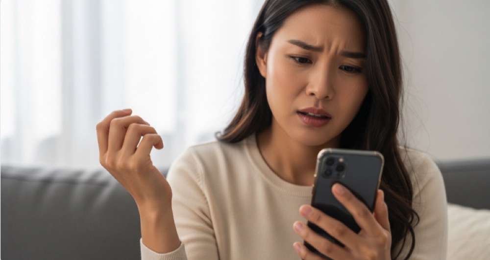 휴대폰 중 손 저림