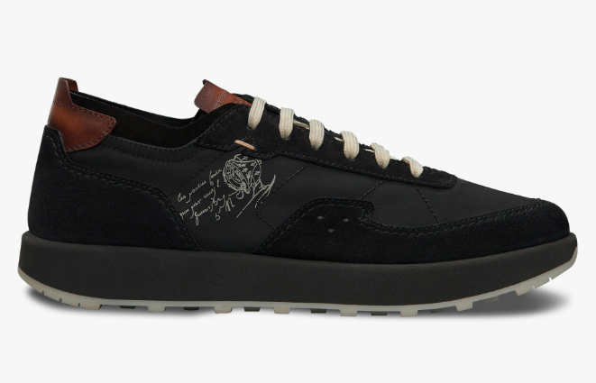 트랙 스웨이드 레더 & 나일론 경량 스니커즈