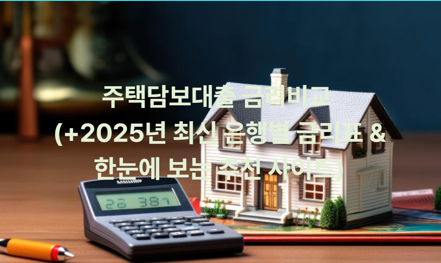 주택담보대출 금리비교 (+2025년 최신 은행별 금리표 & 한눈에 보는 추천 사이트)