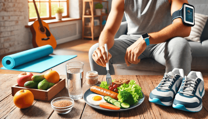 건강한 생활 습관을 연상할 수 있는 이미지