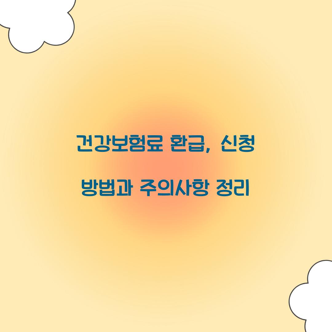 건강보험료 환급
