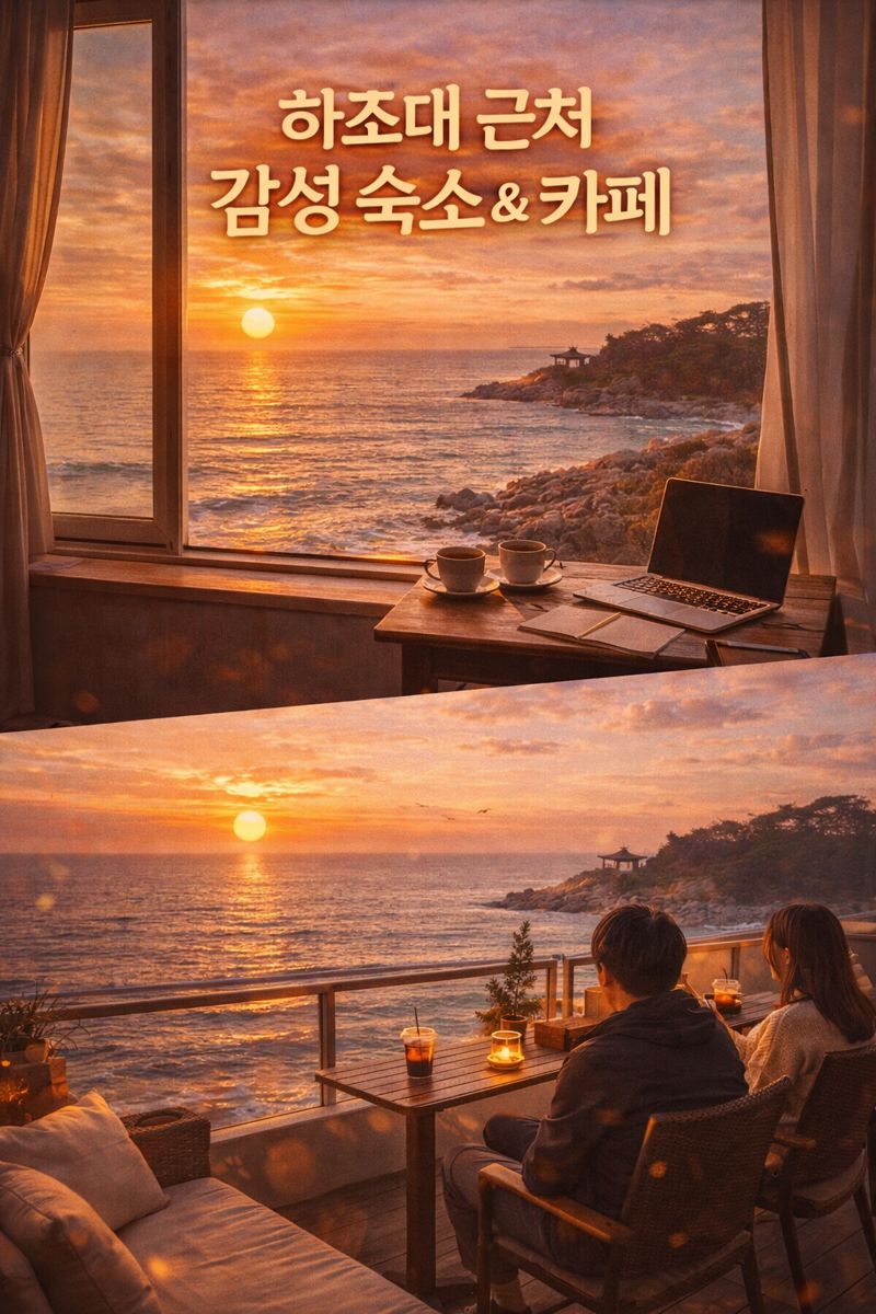 하조대 근처 감성 숙소 &amp; 카페