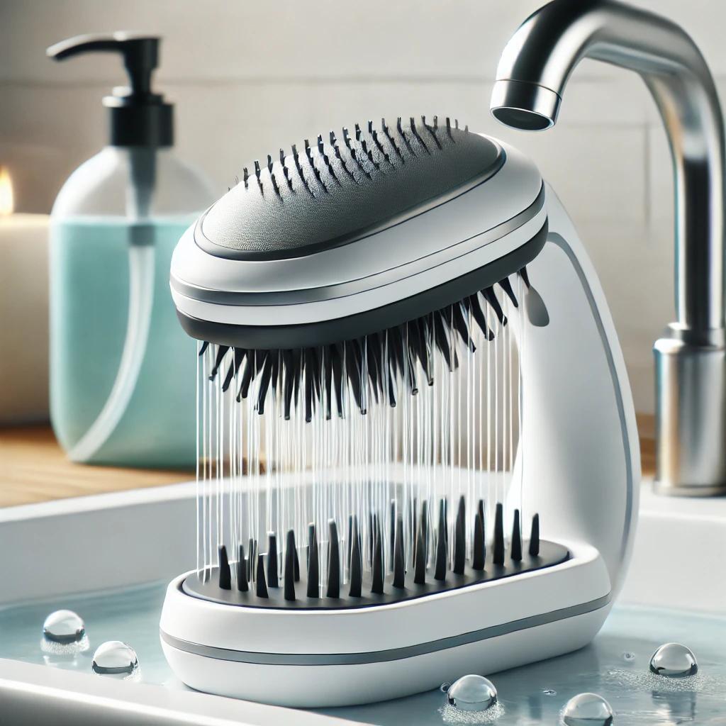 개운하게 머리감기 샴푸 헤어브러쉬