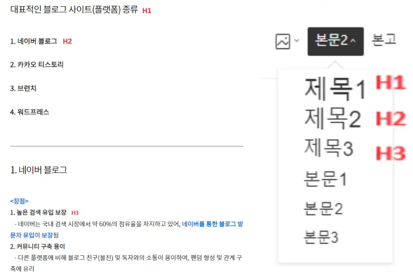 티스토리-블로그-제목-태그-h태그-사용_예시