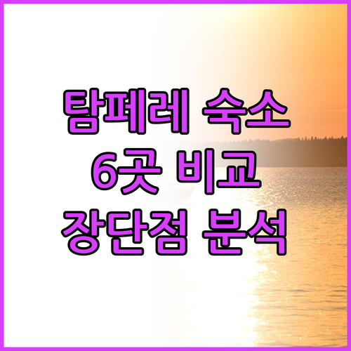 탐페레 여행 숙소 고민? 6곳 장단점
