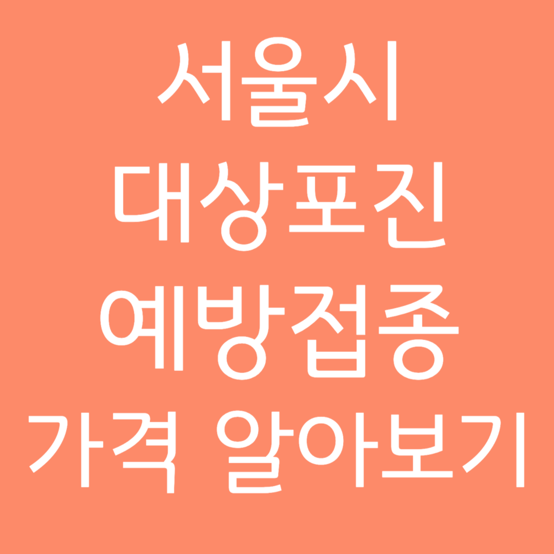 서울시 대상포진 예방접종 가격 알아보기