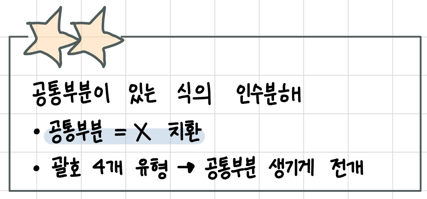 공통부분이 있는 식의 인수분해