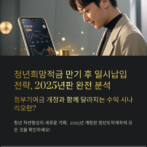 청년희망적금 만기 후 일시납입 전략, 2025년판 완전 분석