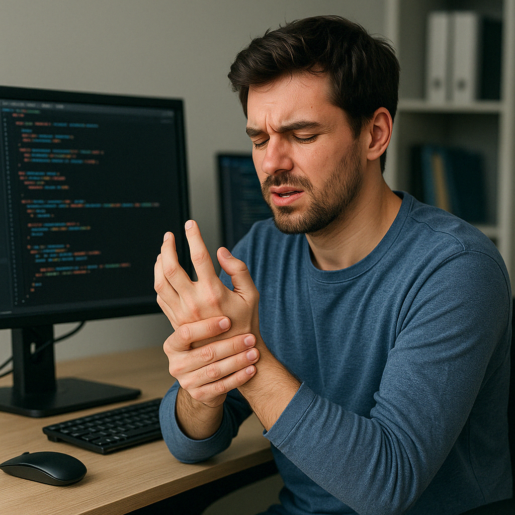 컴퓨터 프로그래머가 겪기 쉬운 손가락 통증