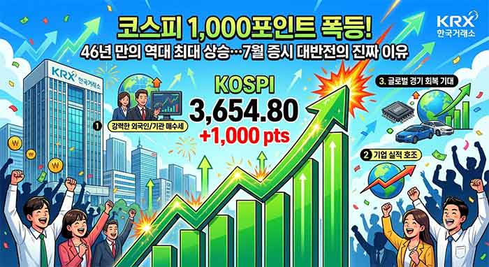 급등하는 주식 그래프를 표현.
