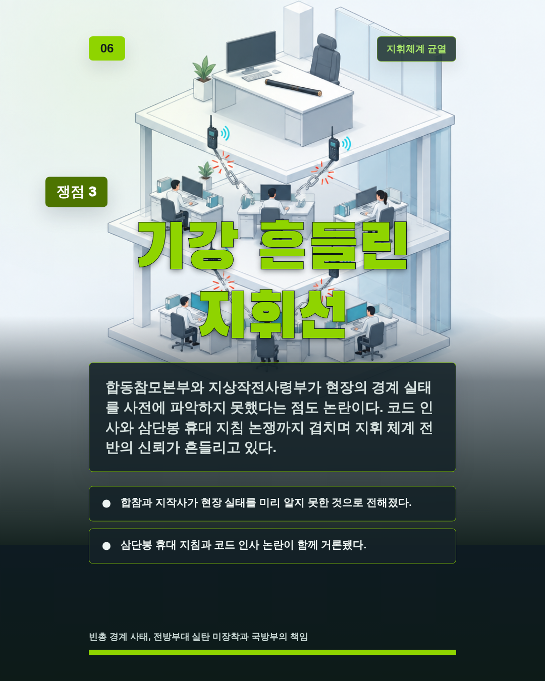 기강 흔들린 지휘선
