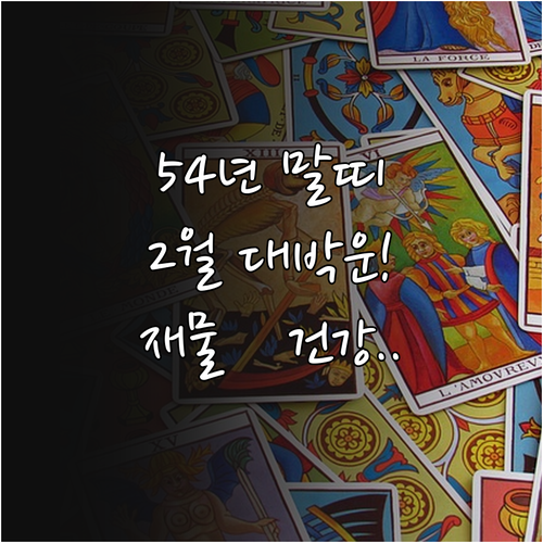 1954년생 말띠 2월 운세 확인 재..