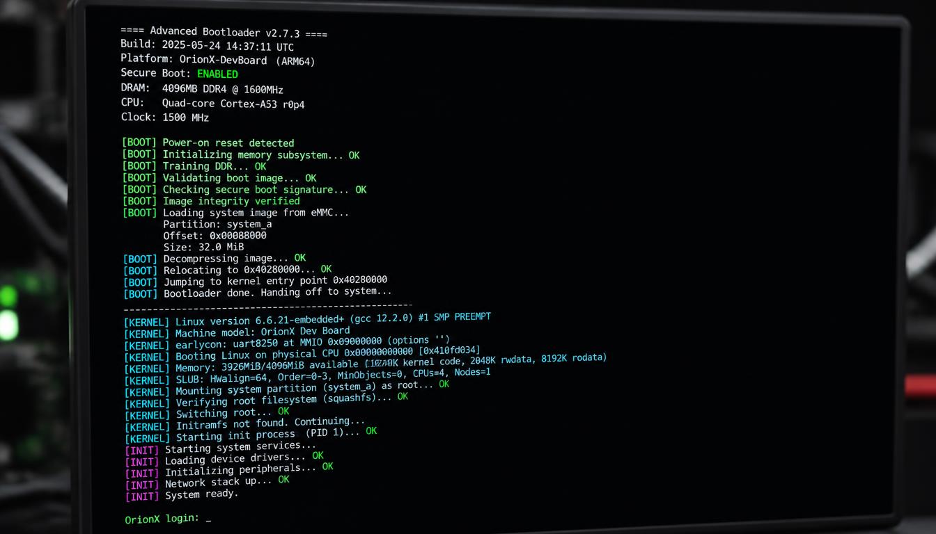 A terminal command-line interface displaying system partition flashing procedures.