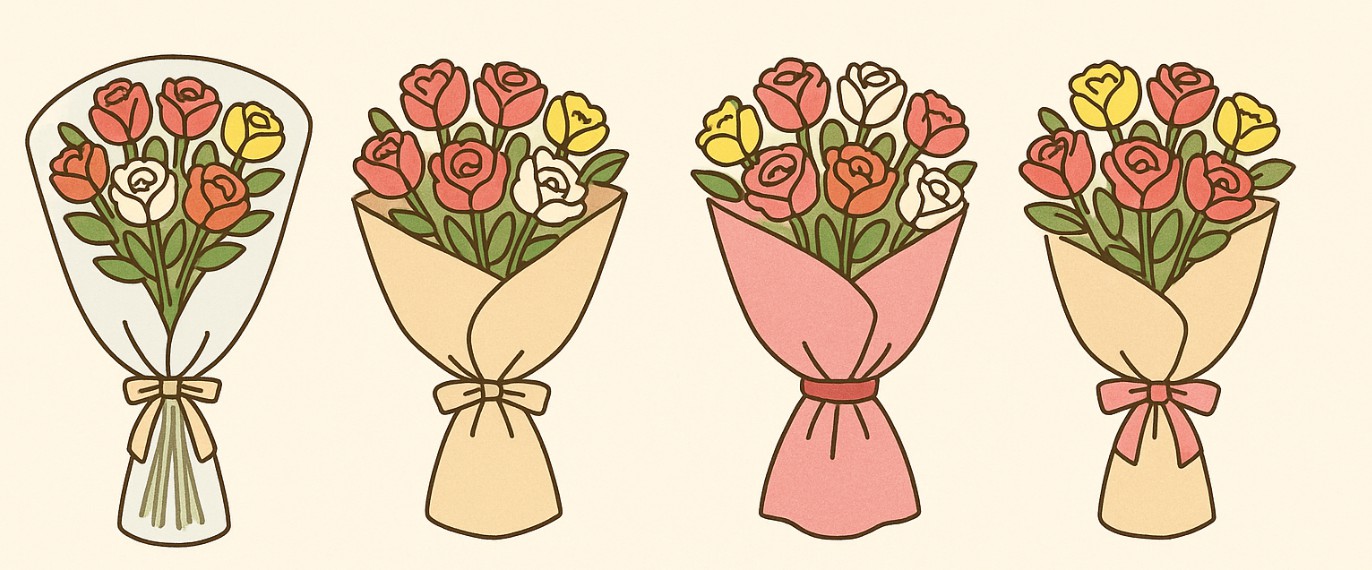 꽃 선물에 어울리는 포장법