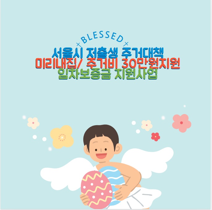 서울시 저출생 주거대책: 미리내집 월30만원지원 임차보증금지원
