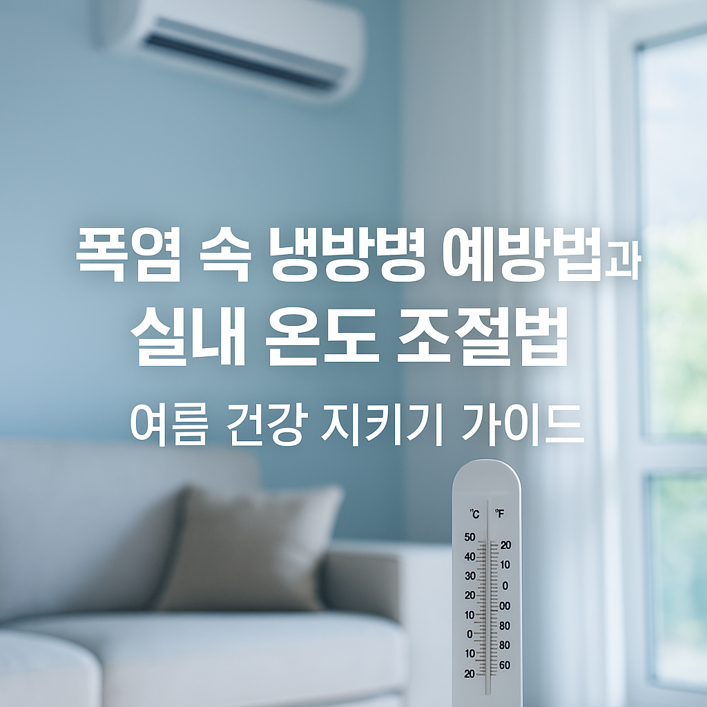 폭염 속 냉방병 예방법과 실내 온도 조절법