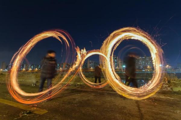 쥐불놀이의 한 장면