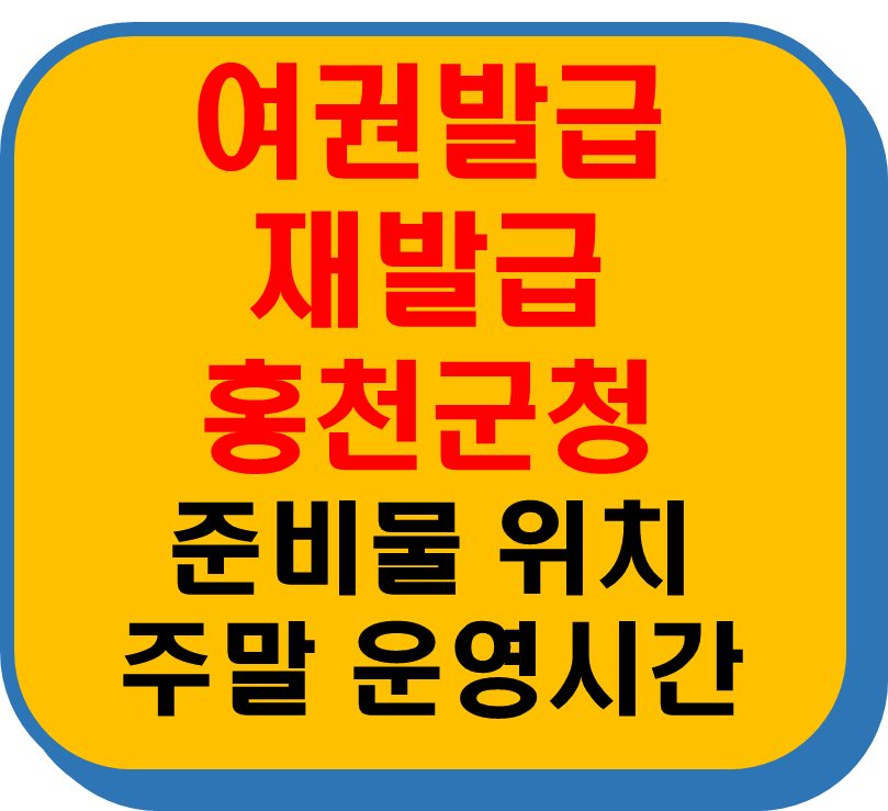 홍천군청 여권발급 재발급