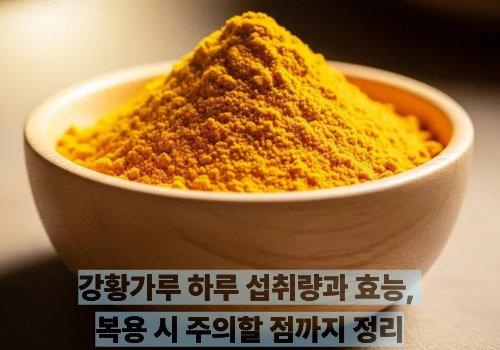 강황가루 하루 섭취량과 효능, 복용 시 주의할 점까지 정리