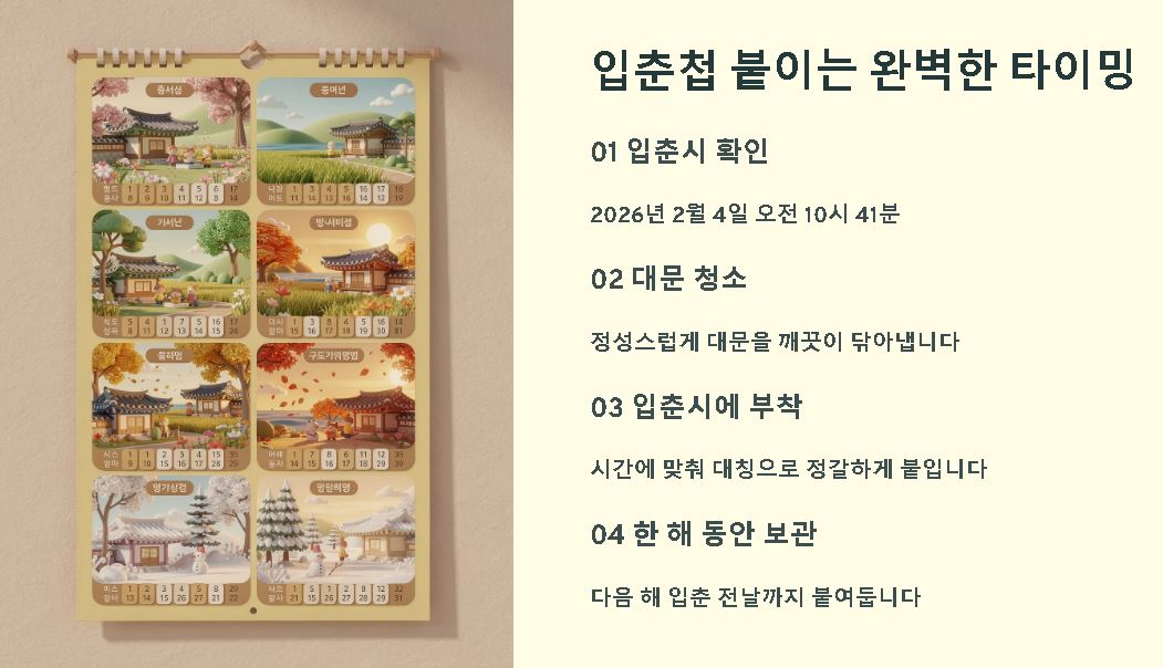 2026년 입춘 날짜 풍습 요령