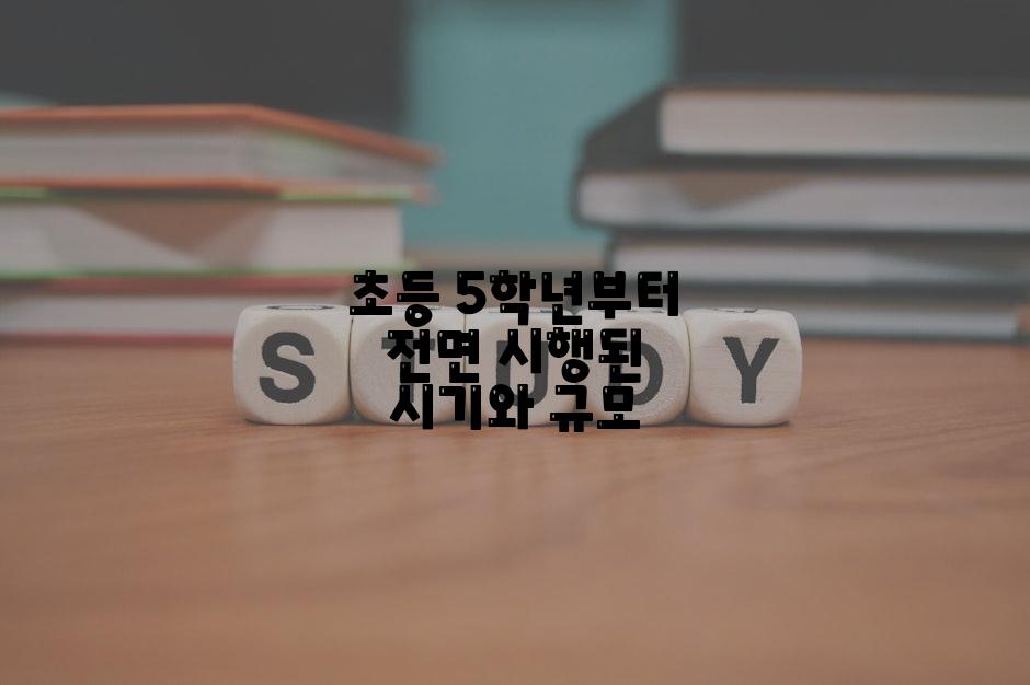 초등 5학년부터 전면 시행된 시기와 규모