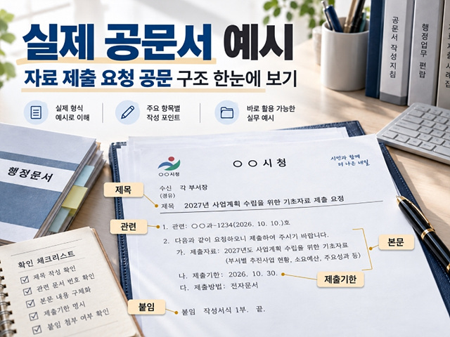 공문서 작성법 예시 총정리