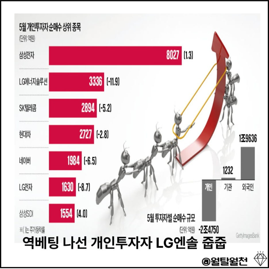 5월 개인투자자 순매수 상위종목