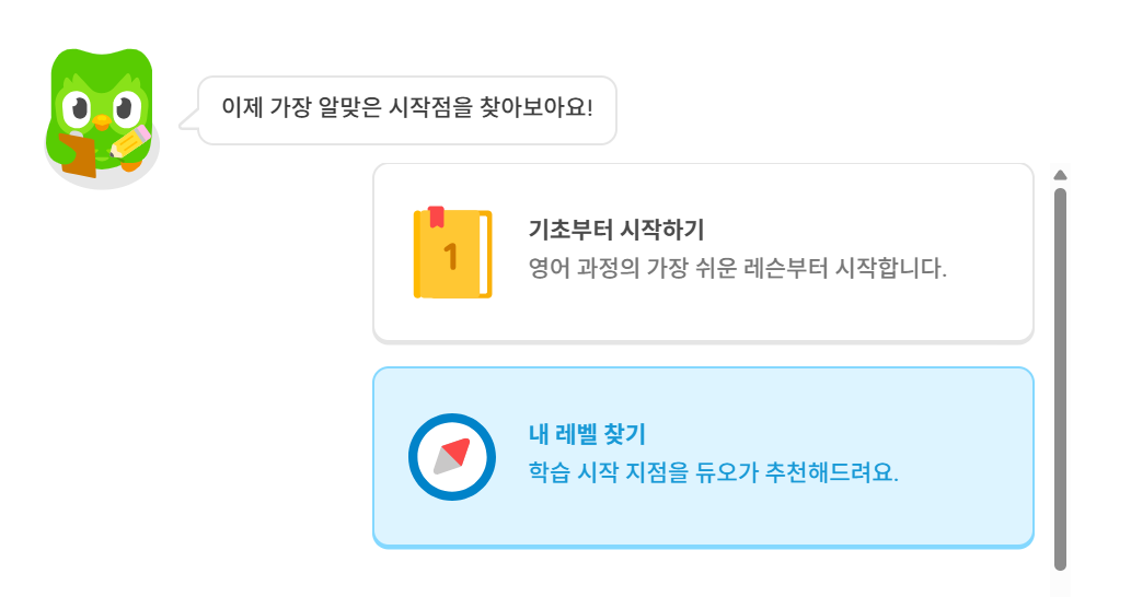 듀오링고 레벨테스트