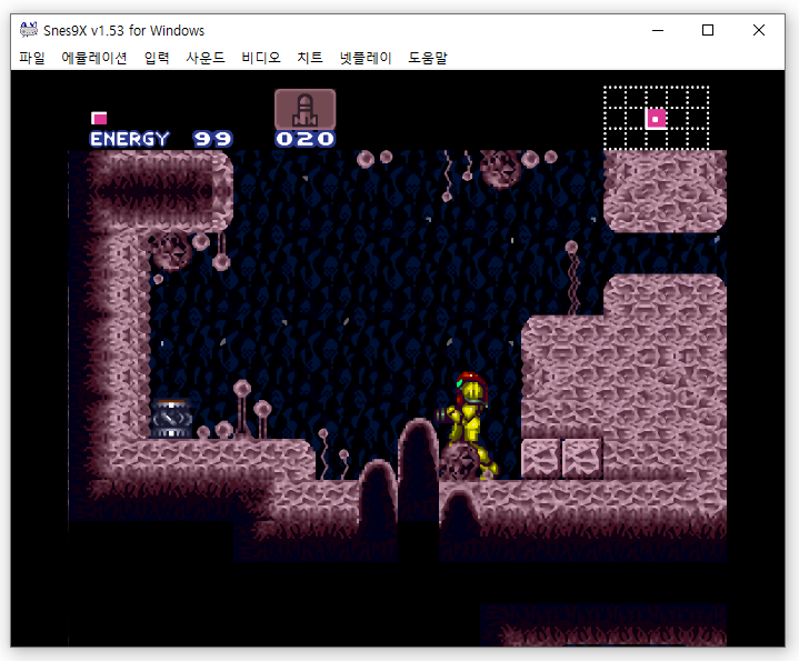슈퍼메트로이드 게임화면 super metroid 한글