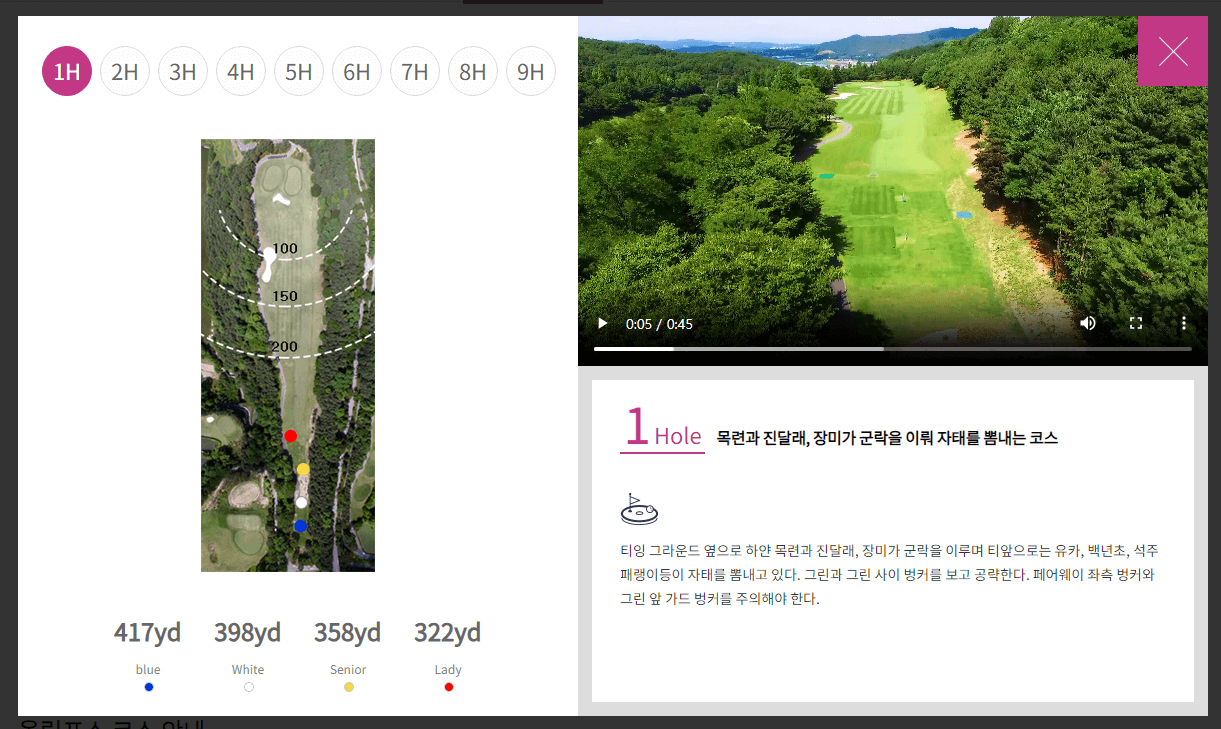 뉴스프링빌 컨트리클럽 올림프스코스 1