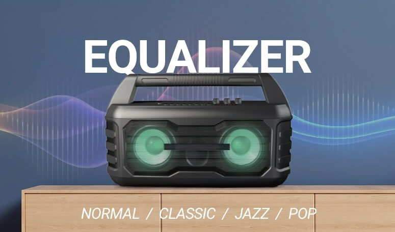 컴스 포터블 HiFi 스테레오 블루투스 스피커 KY204 + 마이크 유선 + 무선