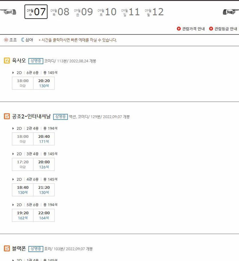 김해장유 cgv 상영시간표