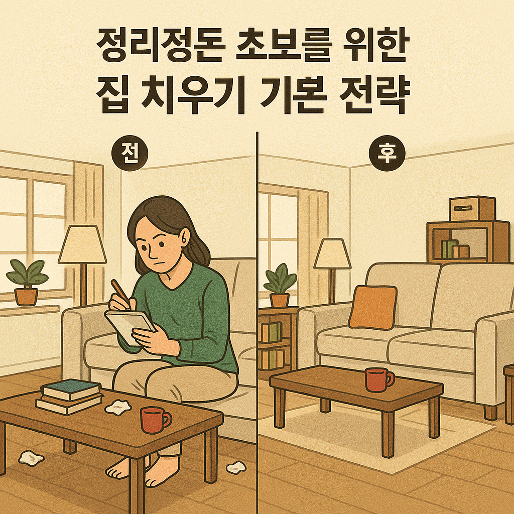 정리정돈 초보를 위한 집 치우기 기본 전략