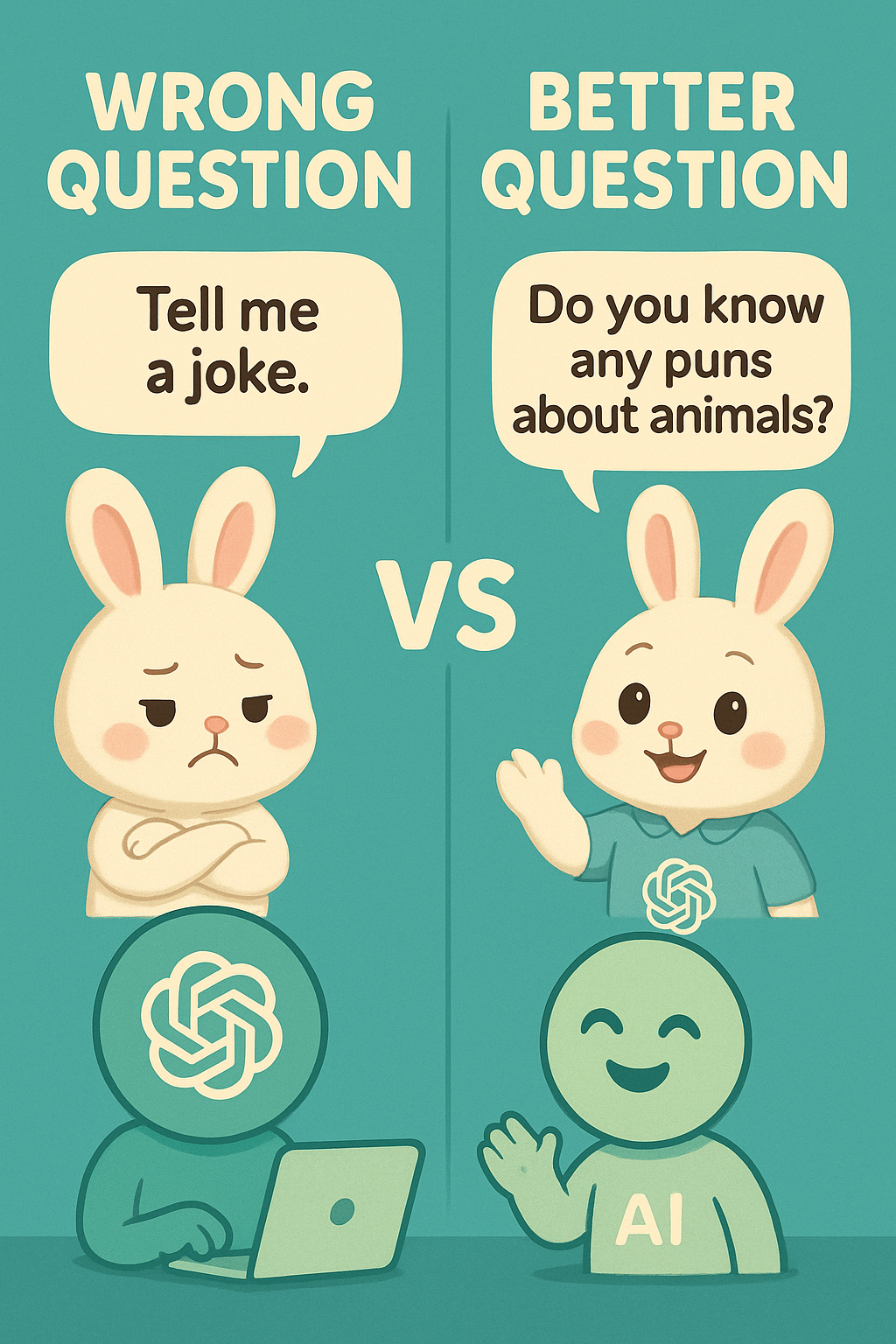 AI에게 잘못된 질문과 잘된 질문 비교