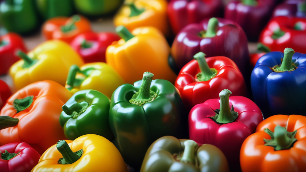 피부 탄력 미용 항산화 노화 방지 비타민 C 레몬 30배 파프리카 효능 건강 주스 스무디 관련 다양한 색깔의 파프리카 사진