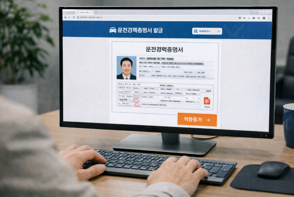 운전경력증명서 발급