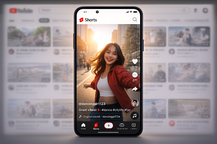 기존 탐색 화면보다 쇼츠가 우선 노출되는 구조