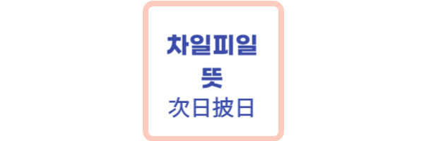 차일피일-뜻