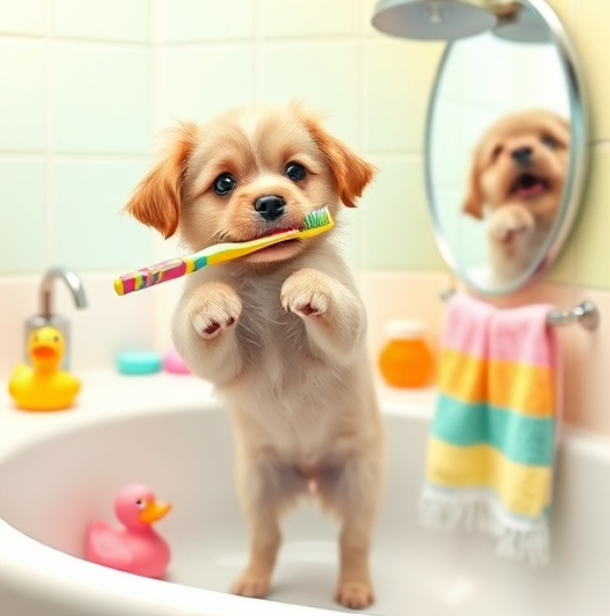 강아지 양치는 필수 건강과 수명을 좌우하는 구강관리 관련 이미지