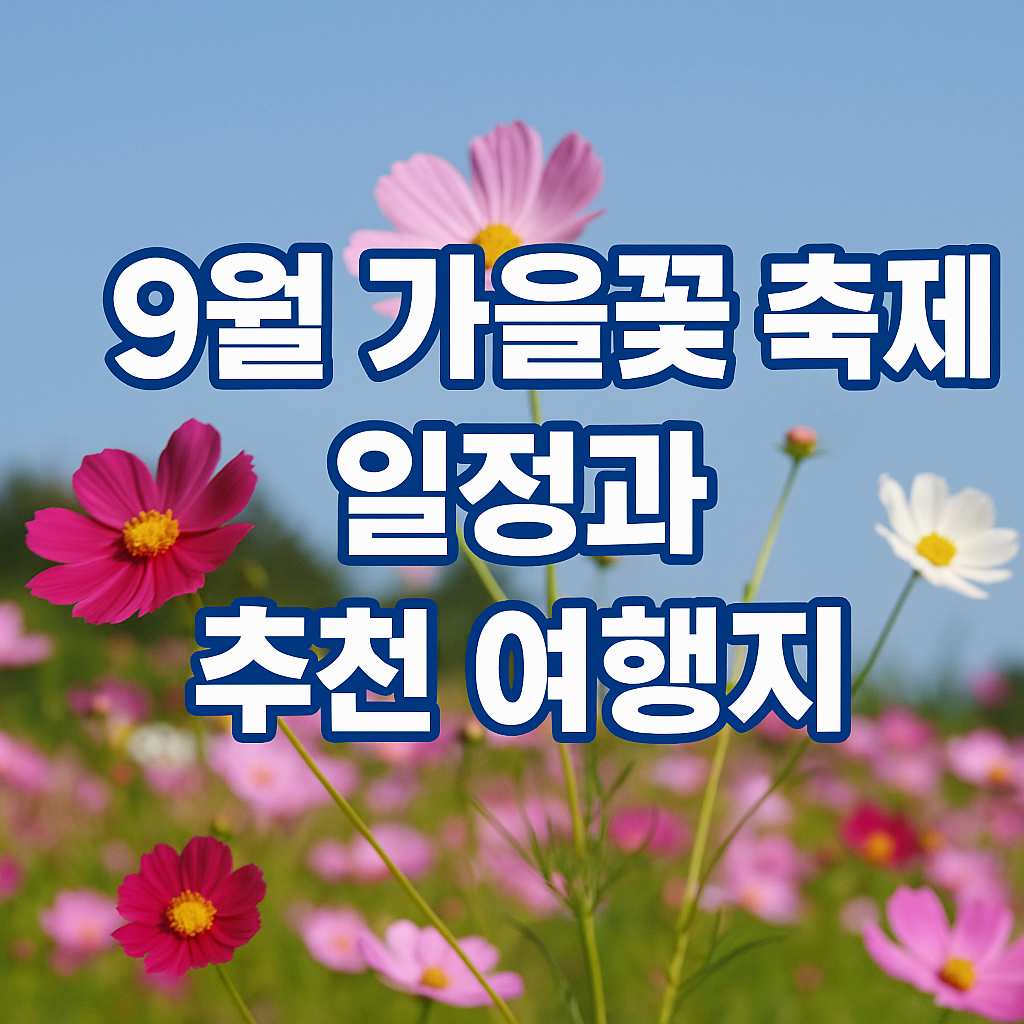 9월 가을꽃 축제 일정과 추천 여행지 총정리